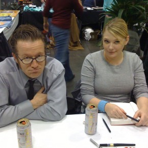 Jamie S. Rich and Joelle Jones looking bored
