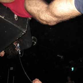 Ami Shalev Crow Surfs onto A Ledge While Belting it Out