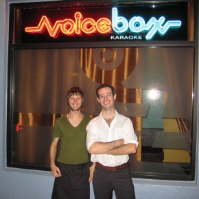 Voicebox Karakoe Portland Voicebox Karakoe Owner Scott Simon Right and Server Matt left.