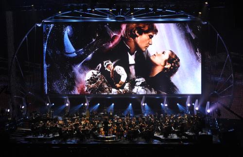 STAR WARS: Episode V - The Empire Strikes Back key art onscreen during Star Wars™: In Concert.